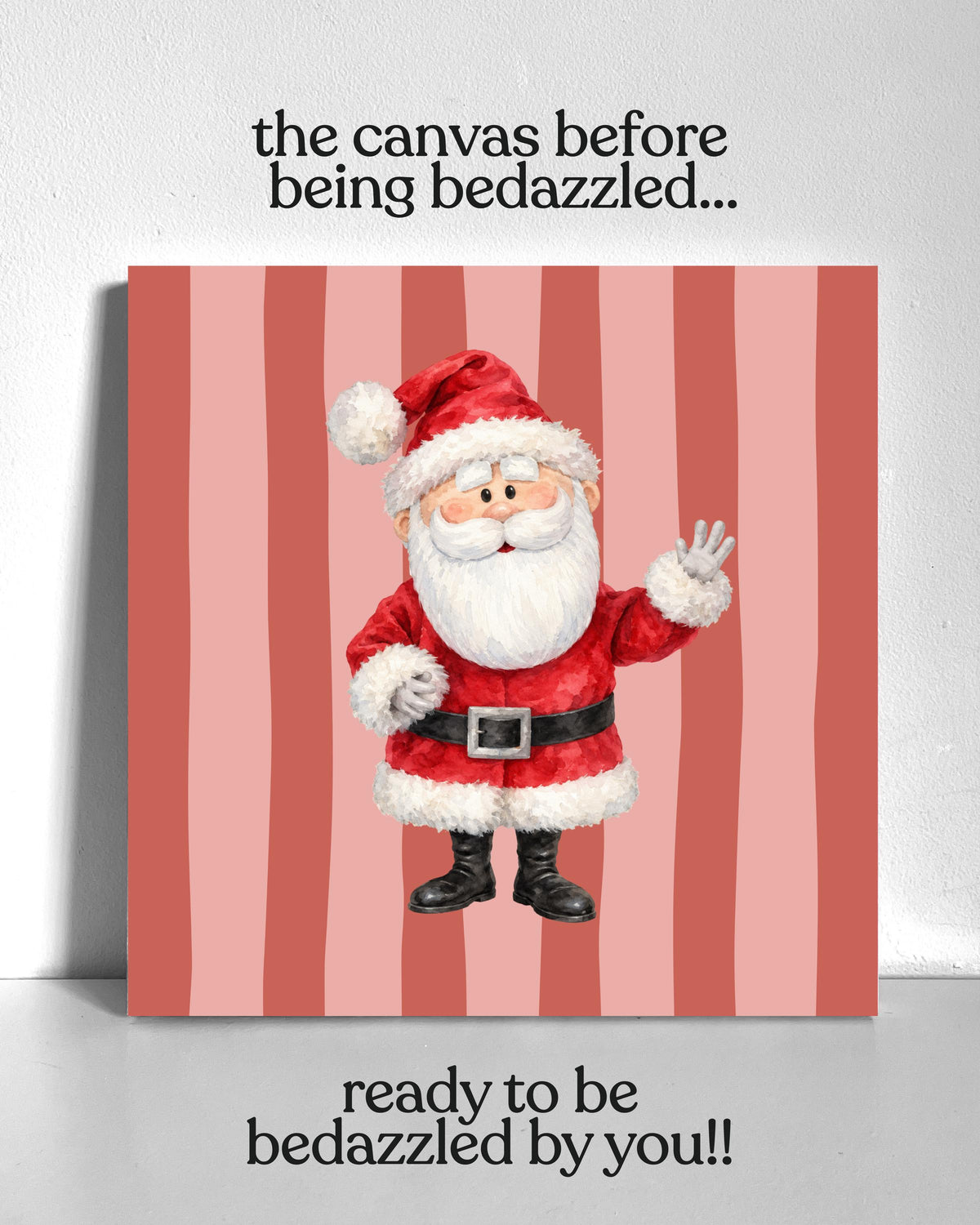 Santa Bedazzle Canvas Kit