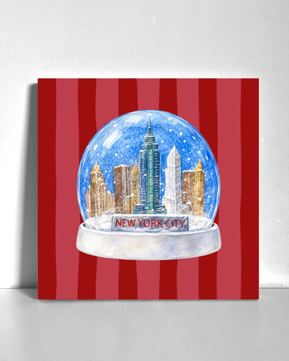 Elf Snowglobe Bedazzle Canvas Kit