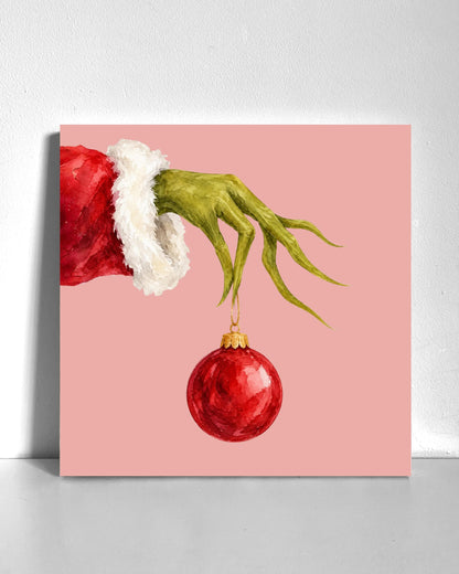 Grinch Hand Bedazzle Canvas Kit