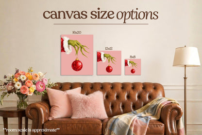 Grinch Hand Bedazzle Canvas Kit