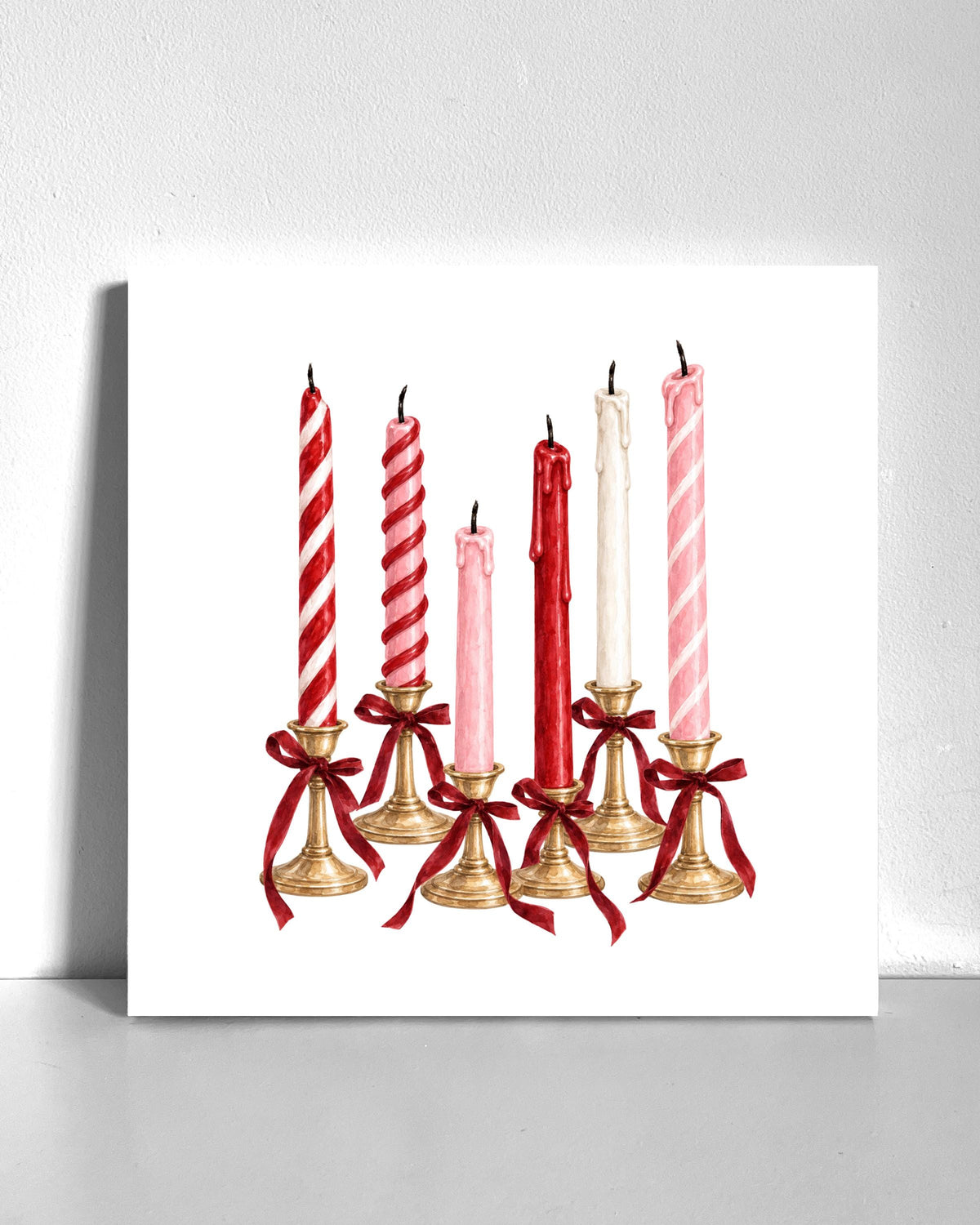 Festive Candles Bedazzle Canvas Kit