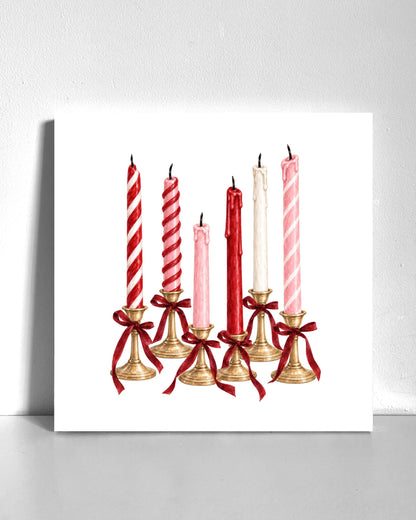 Festive Candles Bedazzle Canvas Kit