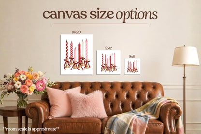 Festive Candles Bedazzle Canvas Kit