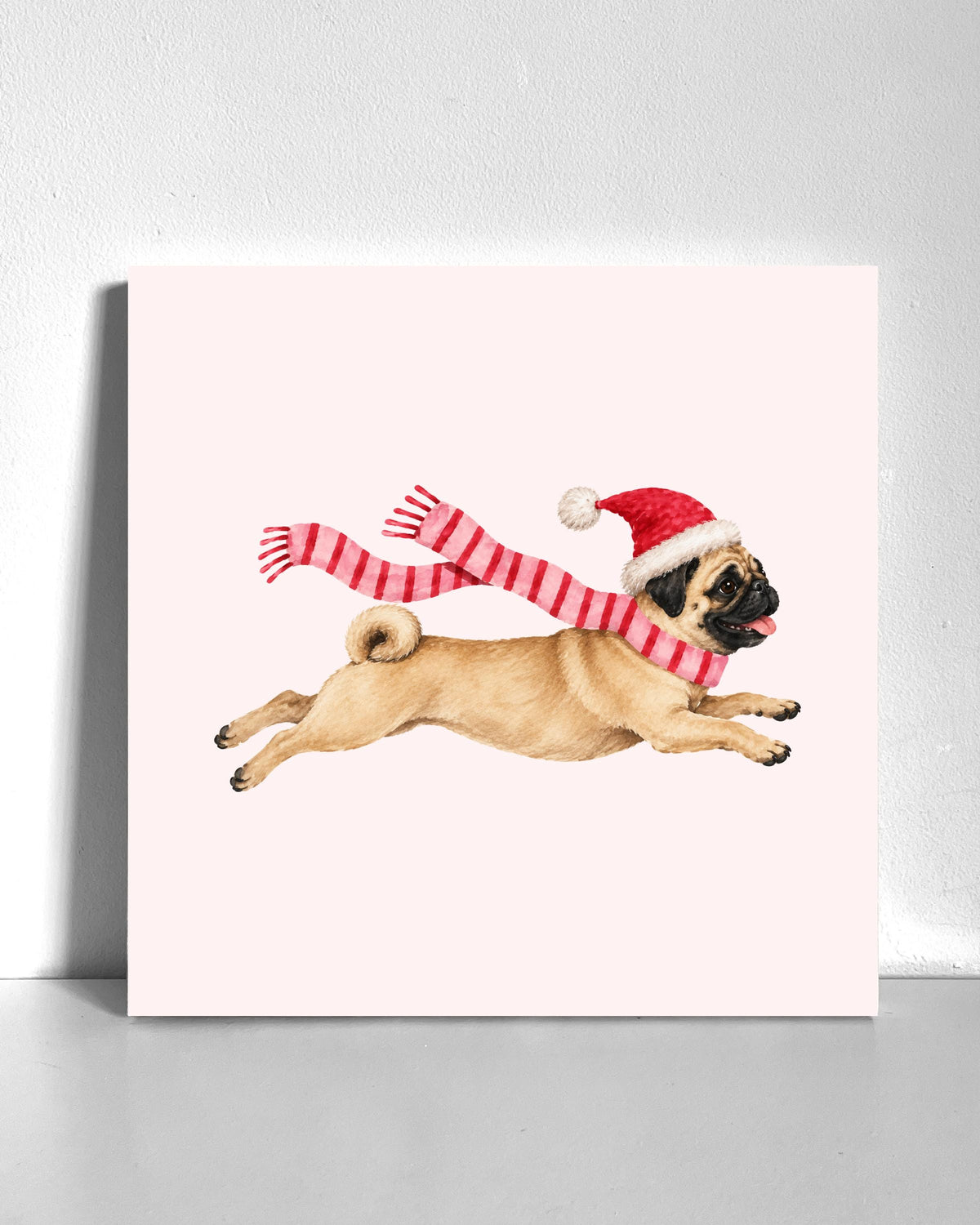 Winter Pug Bedazzle Canvas Kit