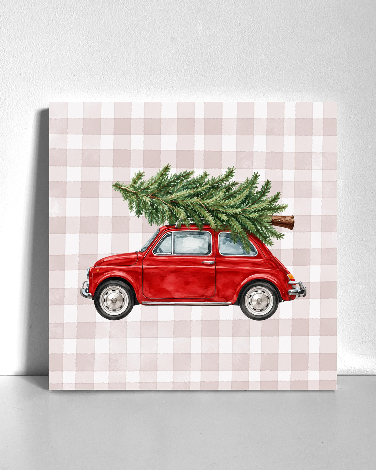 Christmas Red Car Bedazzle Canvas Kit