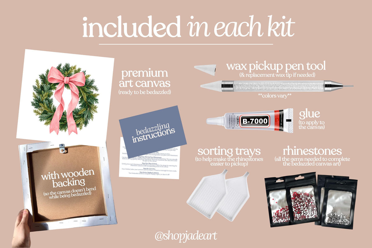 Wreath Bedazzle Canvas Kit