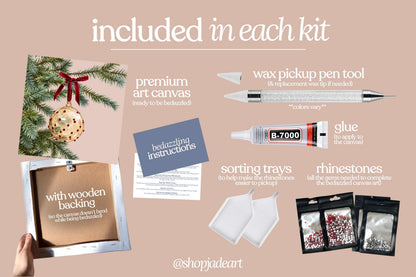 Trending Ornament Bedazzle Canvas Kit