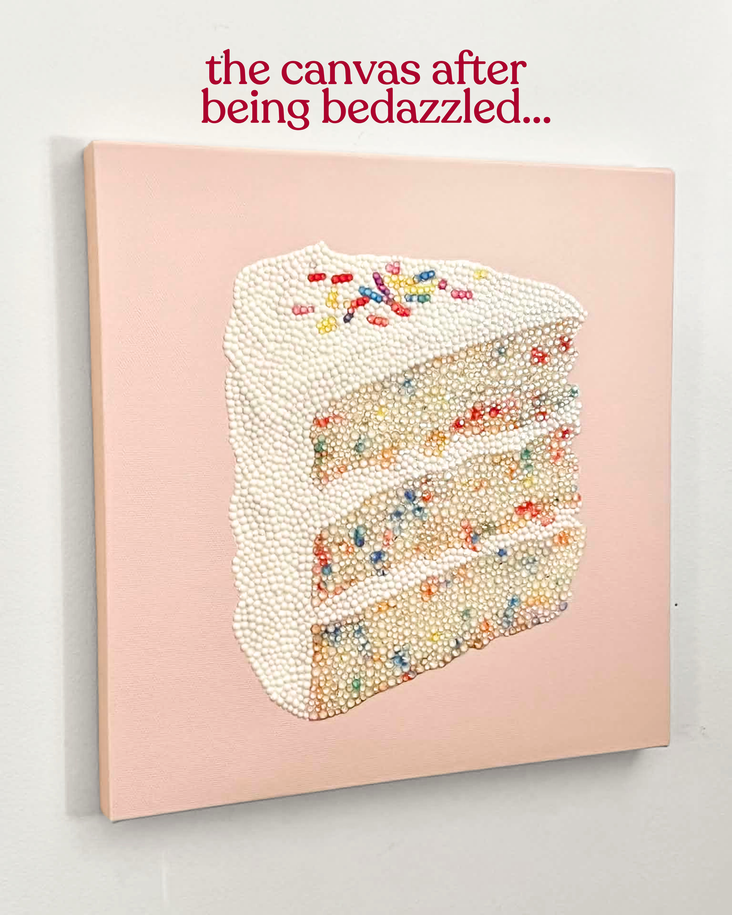Funfetti Cake Bedazzle Canvas Kit