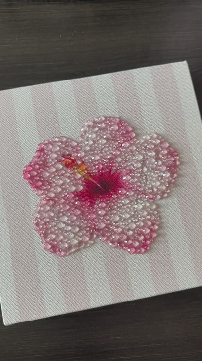Hibiscus Bedazzle Canvas Kit