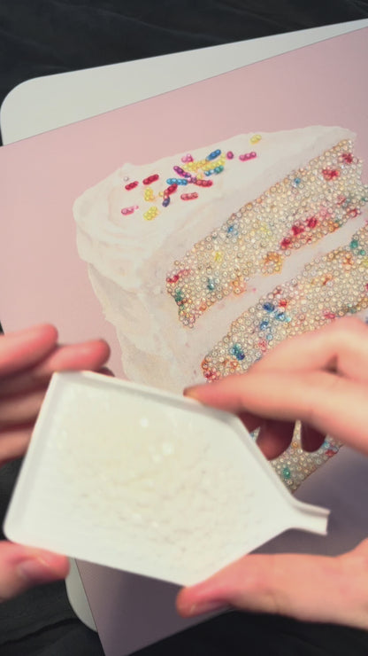 Funfetti Cake Bedazzle Canvas Kit