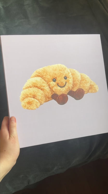 Croissant Plushie Bedazzle Canvas Kit