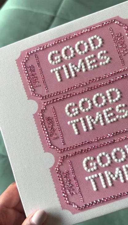 Tickets Bedazzle Canvas Kit